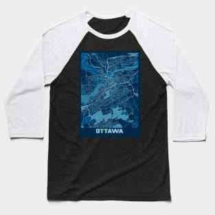 Ottawa - Ontario Peace City Map Baseball T-Shirt